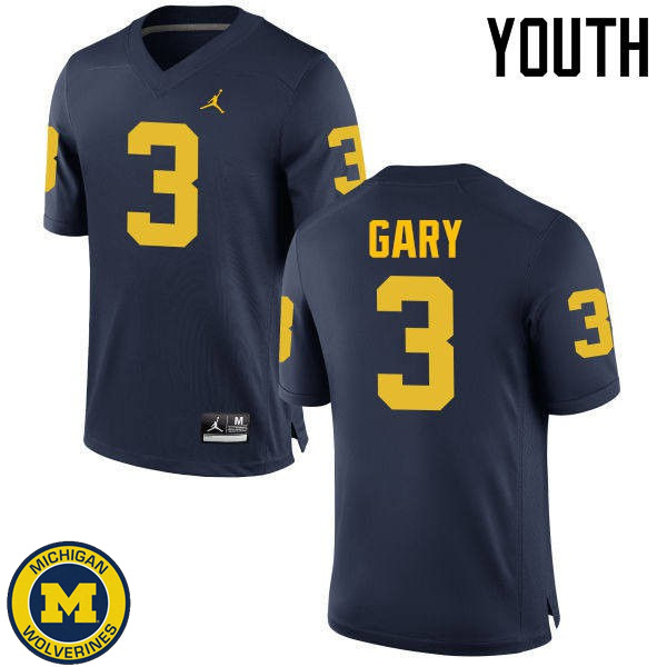 Youth Michigan Wolverines #3 Rashan Gary Navy High School Jersey